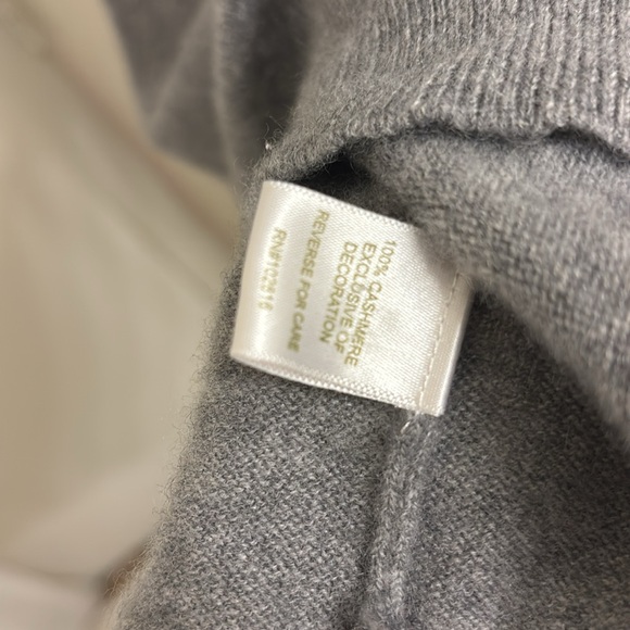 Lightweight cotton Garnet Hill cashmere sweater - Picture 4 of 5